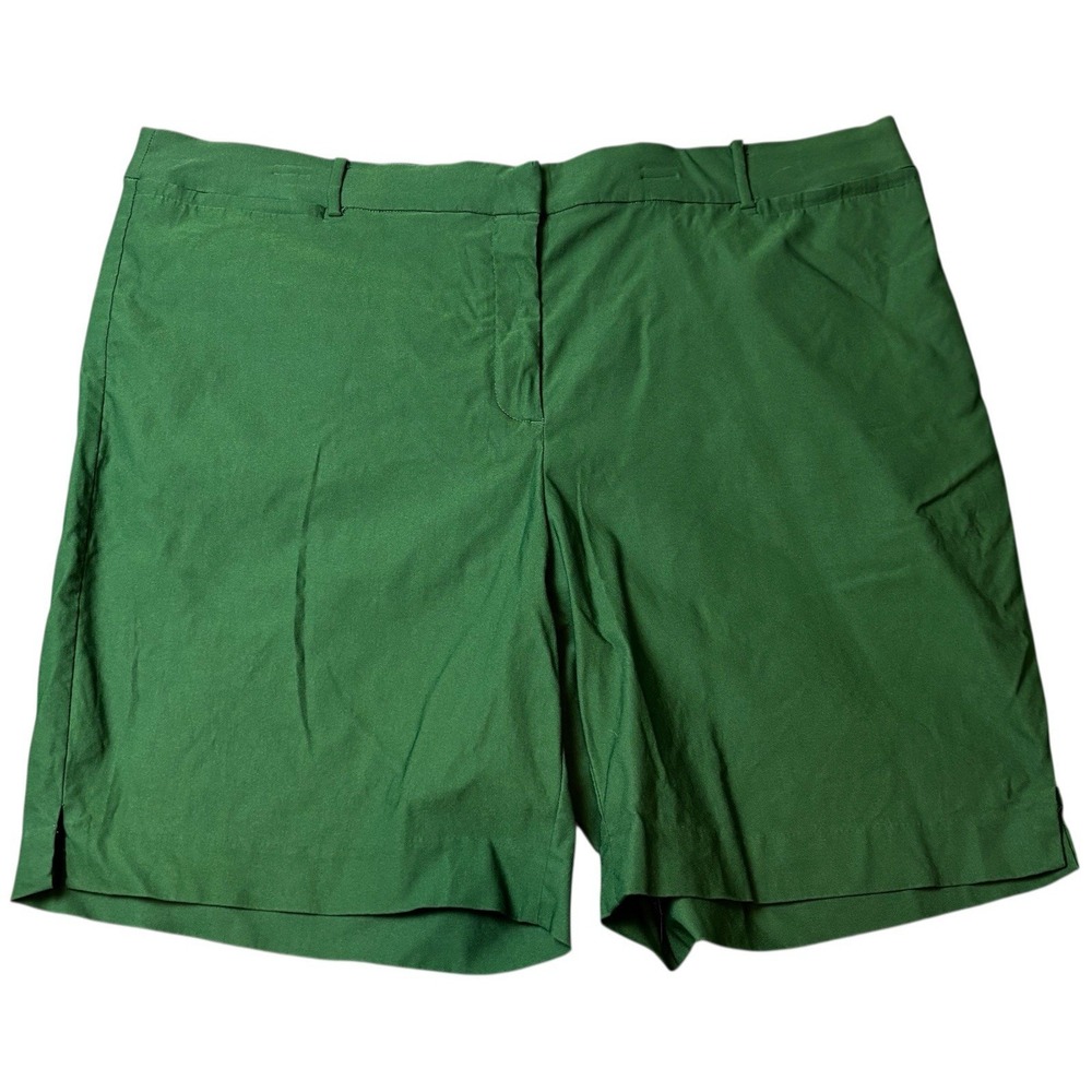 Lane Bryant Shorts Women's 24 Green‎ 8 Inch Inseam Stretch Waist